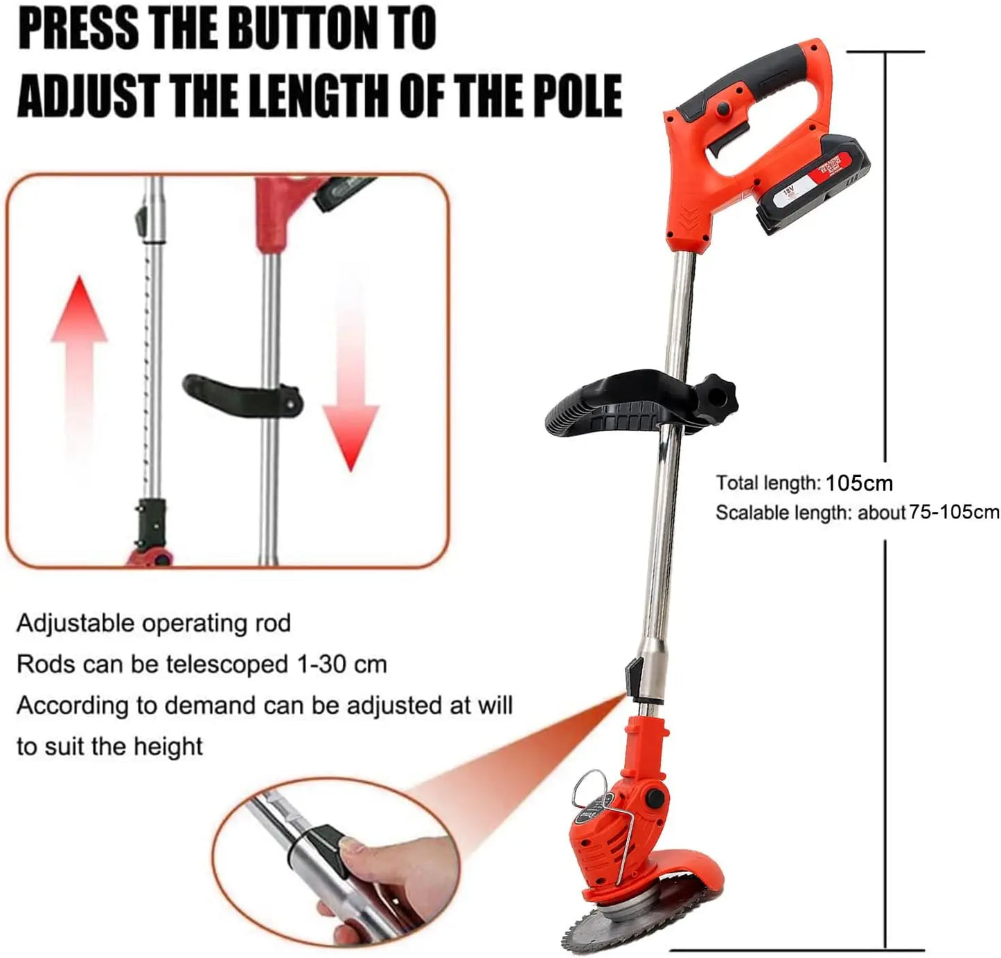 Outigo Cordless String Trimmer Edger and Weed Trimmer with Attachment Capability and Two 21V Batteries
