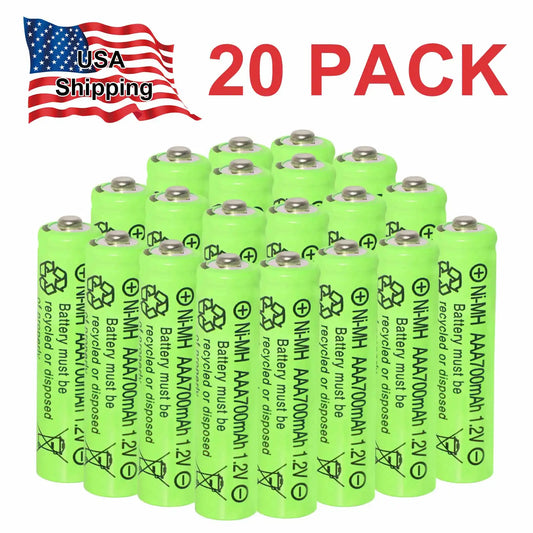 20PCS 14000mAh 1.2V NiMH AAA Rechargeable Batteries for Flashlights Remote Controls Keyboards Mice Toys