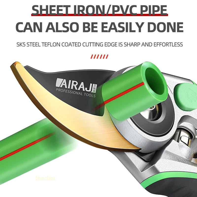 AIRAJ Pruning Shear Garden Tools Labor Saving Scissors Sharp Branch Pruners Durable Anti Slip Grip