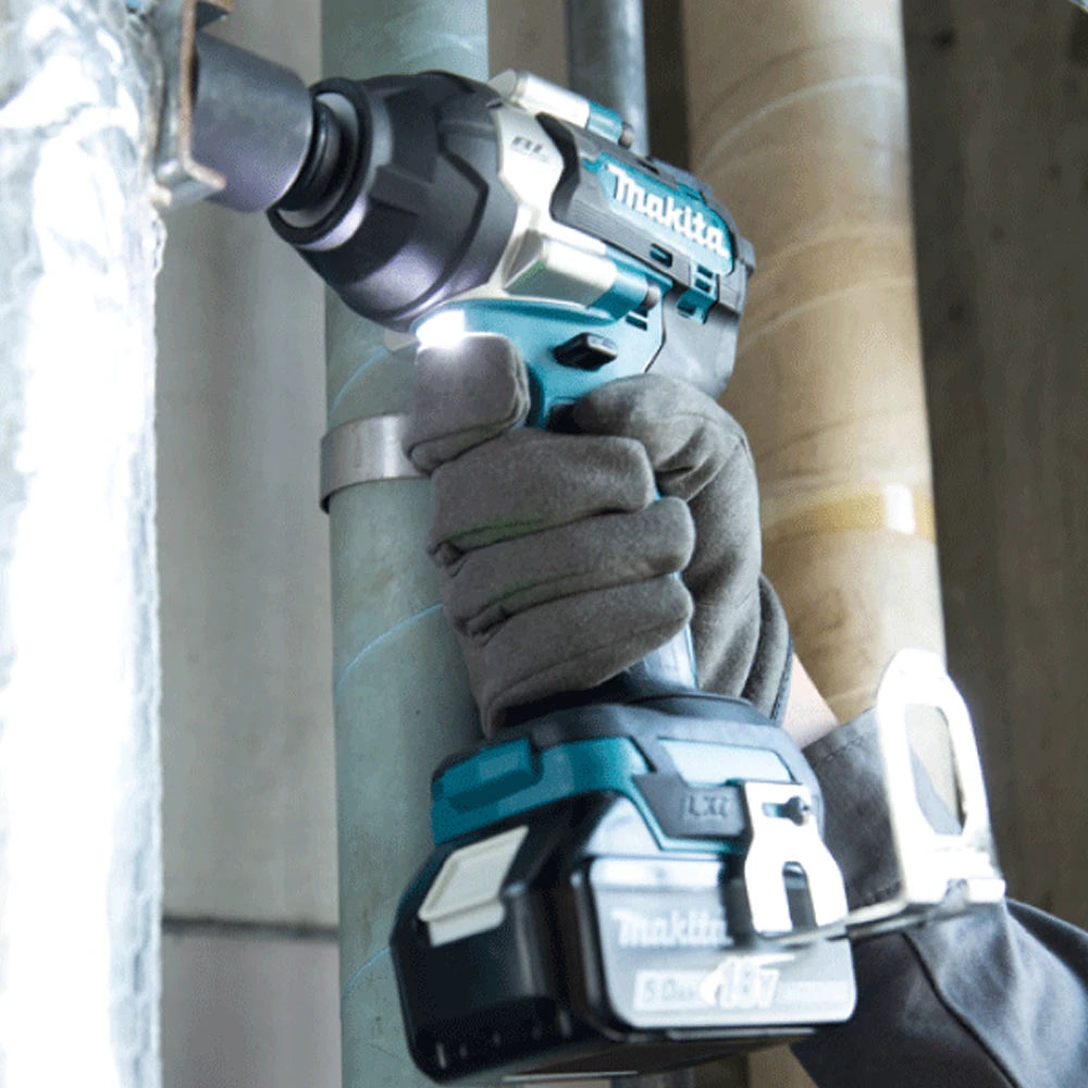 Makita 1000 Nm High Torque DTW700 Brushless Cordless Electric Impact Wrench 1/2 Inch Lithium Ion Battery Compatible with Makita 18V Battery
