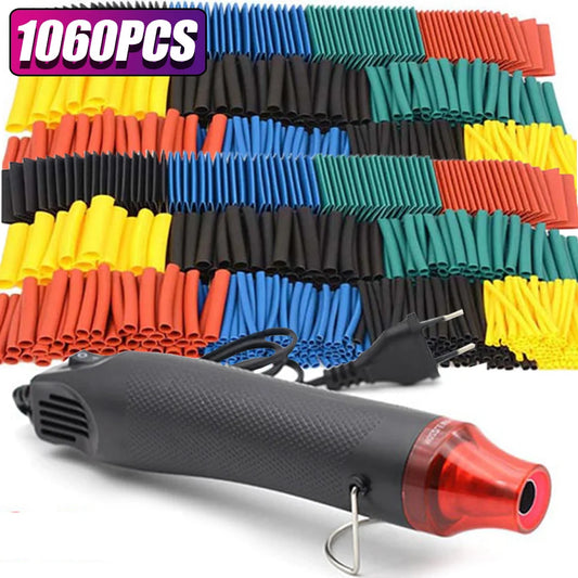 1060 530 127PCS Heat Shrink Tubing Kit 2 to 1 Shrinkable Wire Cover for Cable Repair Protection