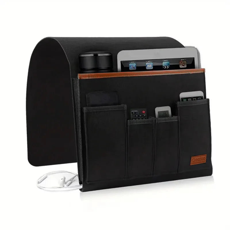 Household Armchair Caddy Felt Couch Recliner Armrest Organizer for Magazine Tablet Cell Phone Remote Control Storage Bag