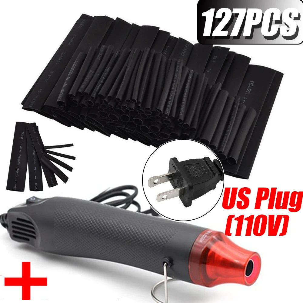 1060 530 127PCS Heat Shrink Tubing Kit 2 to 1 Shrinkable Wire Cover for Cable Repair Protection