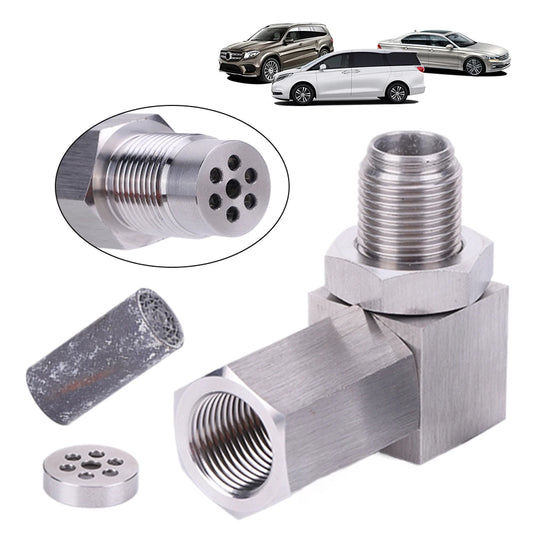 O2 Bung Extension Catalytic Converter 90 Degree P0420 P0430 M18X1.5 Mini Catalyst O2 Adapter Oxygen Sensor CEL Eliminator