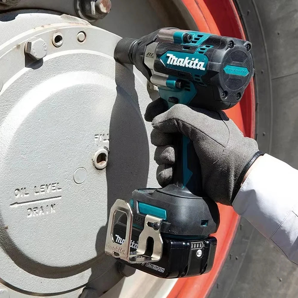 Makita 1000 Nm High Torque DTW700 Brushless Cordless Electric Impact Wrench 1/2 Inch Lithium Ion Battery Compatible with Makita 18V Battery