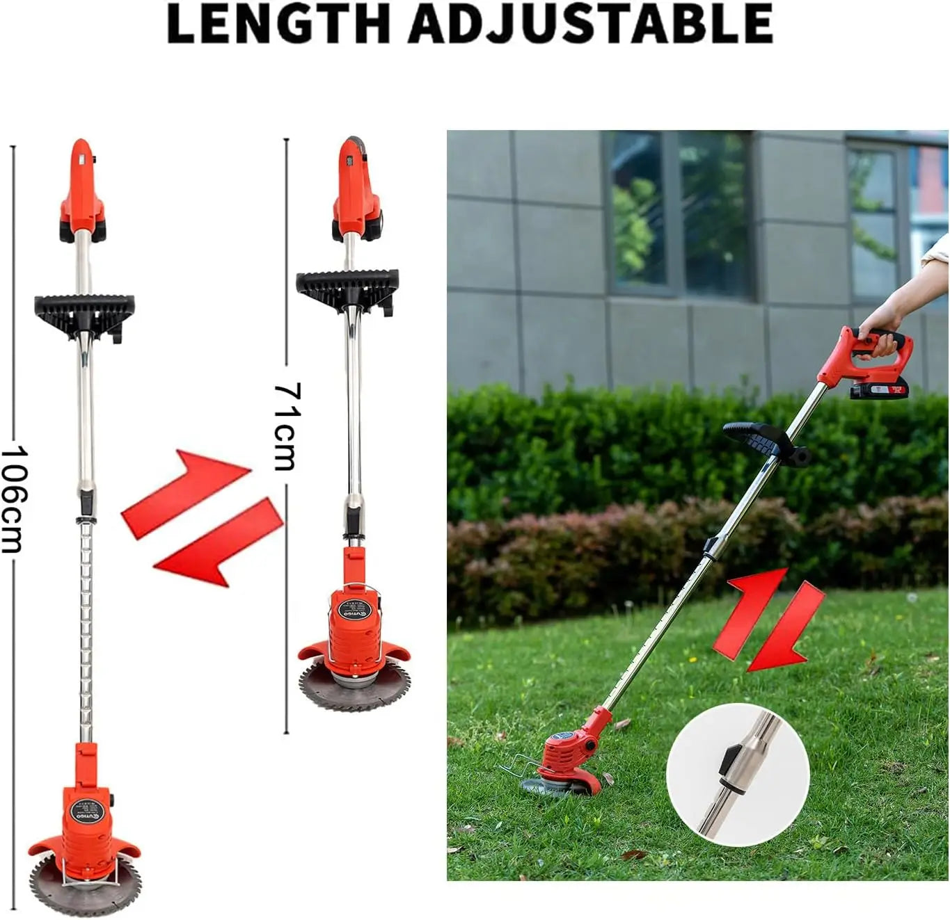 Outigo Cordless String Trimmer Edger and Weed Trimmer with Attachment Capability and Two 21V Batteries