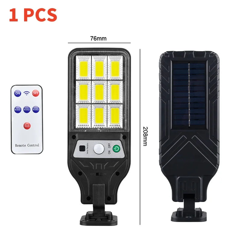 180COB Outdoor Solar Lights Motion Sensor Three Modes Waterproof Security Wall Lighting for Patio Garden Door Street Light
