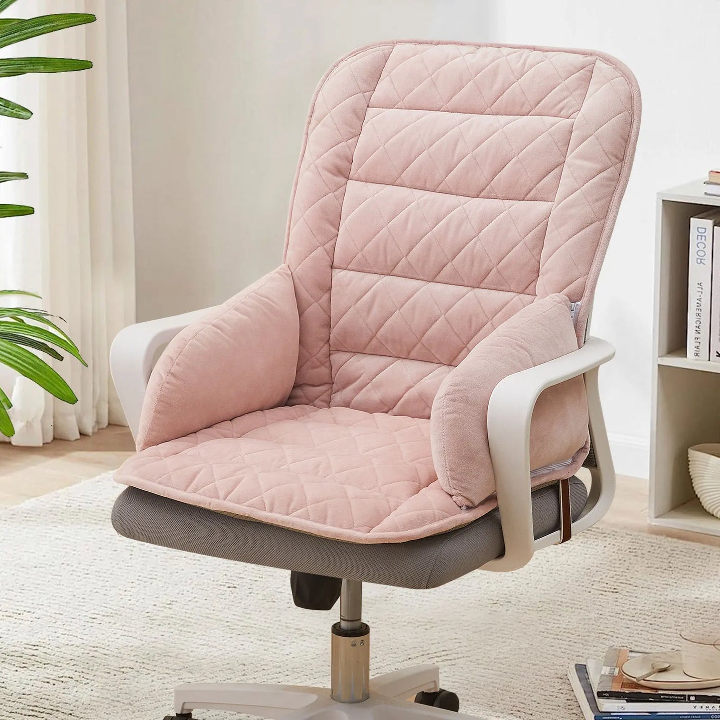 Office Chair Seat Cushion Crystal Velvet Cushion Backrest for Office Chair Sedentary Student Chair Cushion