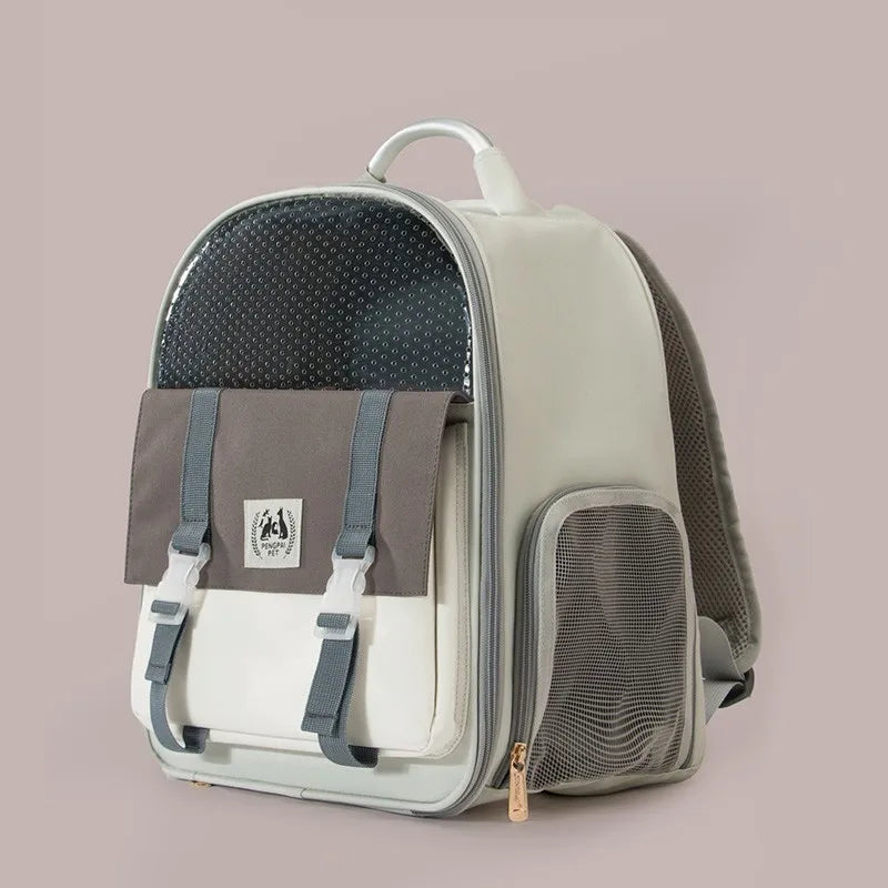 Pet Carrier Bag Cat Backpack Travel Breathable Nylon Double Shoulder Bag For All Breeds