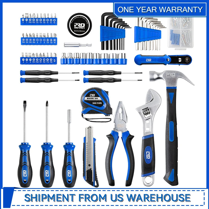 160-Piece Portable Home Repair Tool Set with Toolbox Organizer for Students By Prostormer