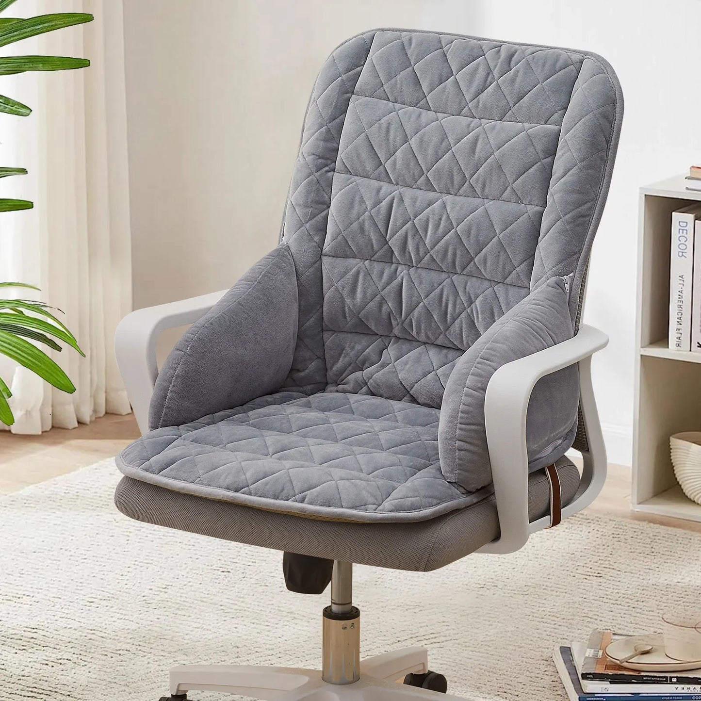 Office Chair Seat Cushion Crystal Velvet Cushion Backrest for Office Chair Sedentary Student Chair Cushion