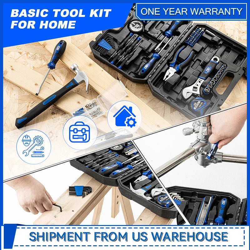 160-Piece Portable Home Repair Tool Set with Toolbox Organizer for Students By Prostormer