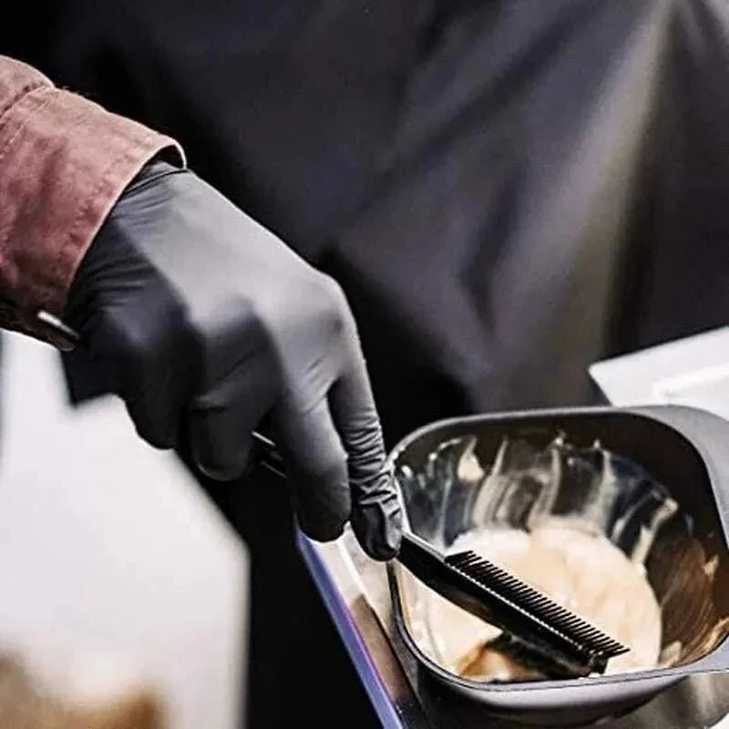 Black Nitrile Gloves Thickened Disposable Gloves for Cleaning Hairdressing Waterproof Dishwashing Tattoo Gloves Available in 100 50 20PCS
