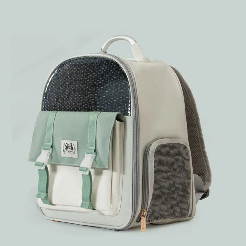 Pet Carrier Bag Cat Backpack Travel Breathable Nylon Double Shoulder Bag For All Breeds