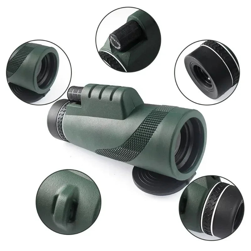 Portable Monocular Telescope 80X100 HD Long Range Zoom Telescope with Tripod  Phone Clip for Hunting Camping Outdoor Adventures