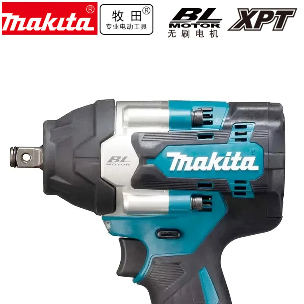 Makita 1000 Nm High Torque DTW700 Brushless Cordless Electric Impact Wrench 1/2 Inch Lithium Ion Battery Compatible with Makita 18V Battery