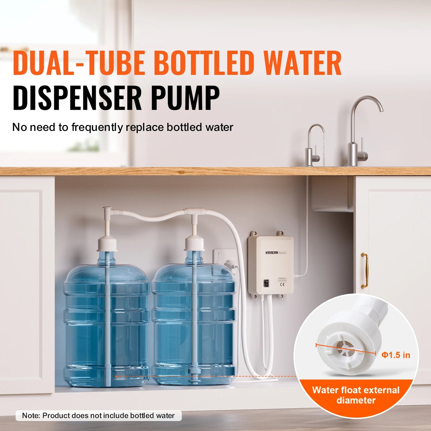 SucceBuy Water Bottle Dispenser Pump System with Filter Softener for Reverse Osmosis Refrigerator Ice Maker