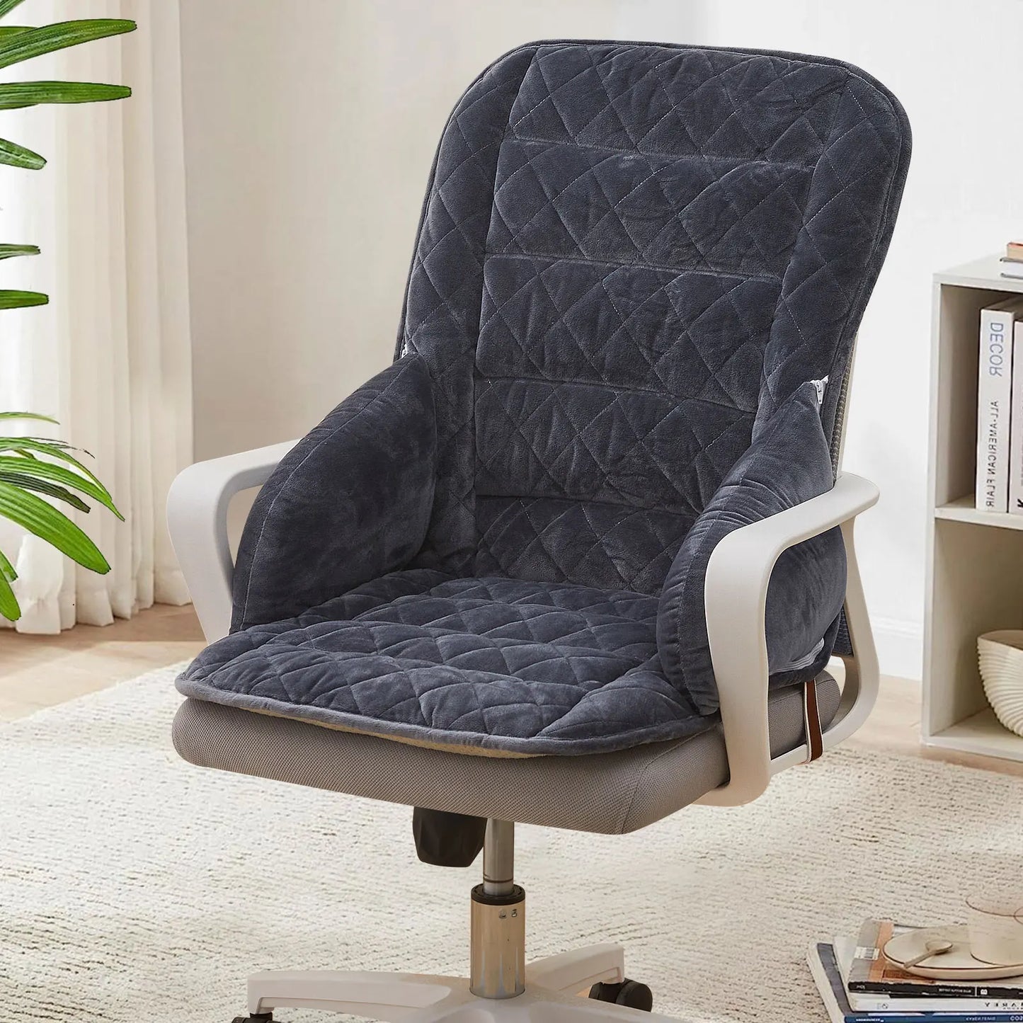 Office Chair Seat Cushion Crystal Velvet Cushion Backrest for Office Chair Sedentary Student Chair Cushion