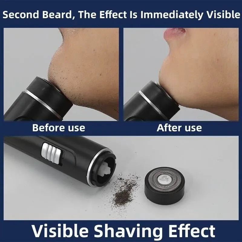 Compact Convenient Electric Razor for Men USB Rechargeable Wet Dry Easy One Button Use Perfect for Home Car Travel