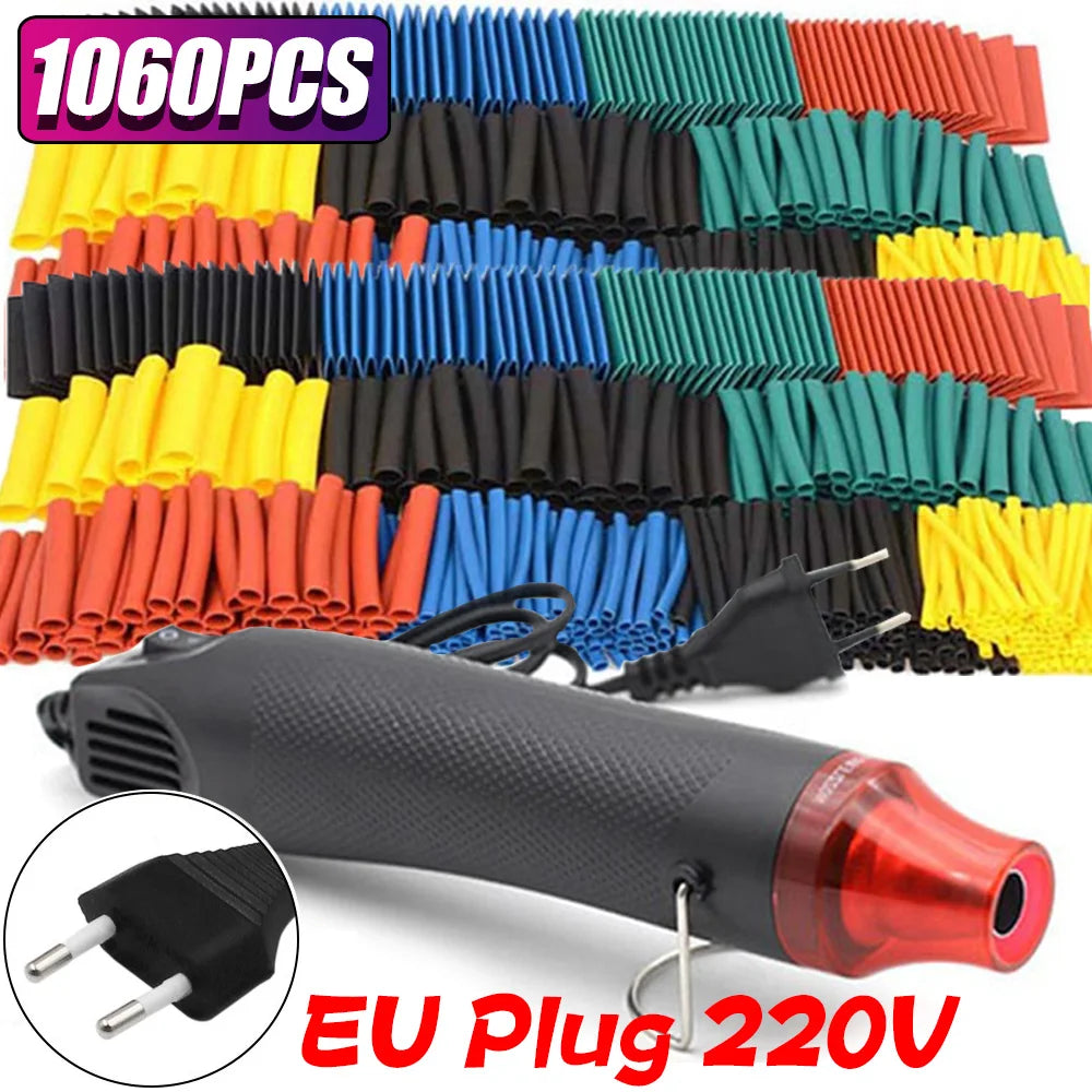1060 530 127PCS Heat Shrink Tubing Kit 2 to 1 Shrinkable Wire Cover for Cable Repair Protection
