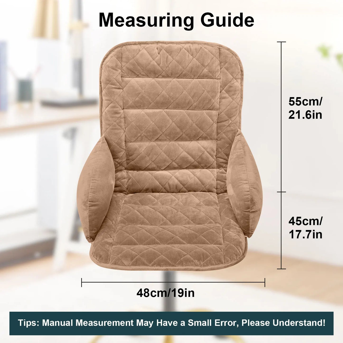 Office Chair Seat Cushion Crystal Velvet Cushion Backrest for Office Chair Sedentary Student Chair Cushion
