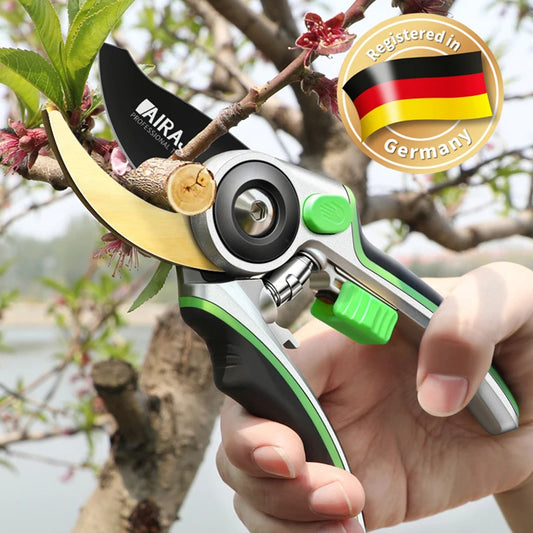 AIRAJ Pruning Shear Garden Tools Labor Saving Scissors Sharp Branch Pruners Durable Anti Slip Grip