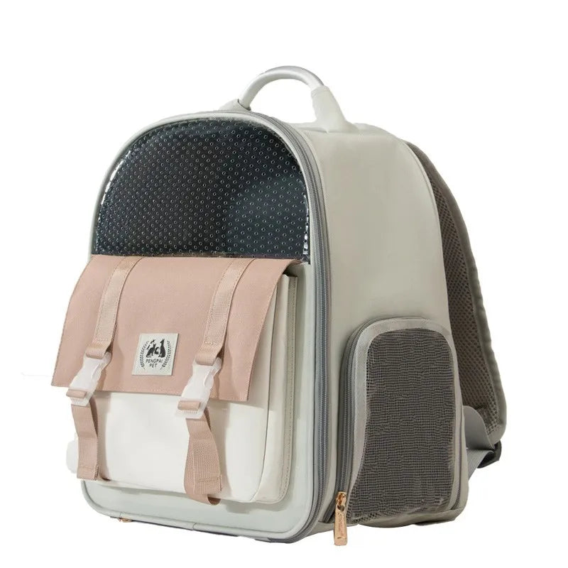 Pet Carrier Bag Cat Backpack Travel Breathable Nylon Double Shoulder Bag For All Breeds
