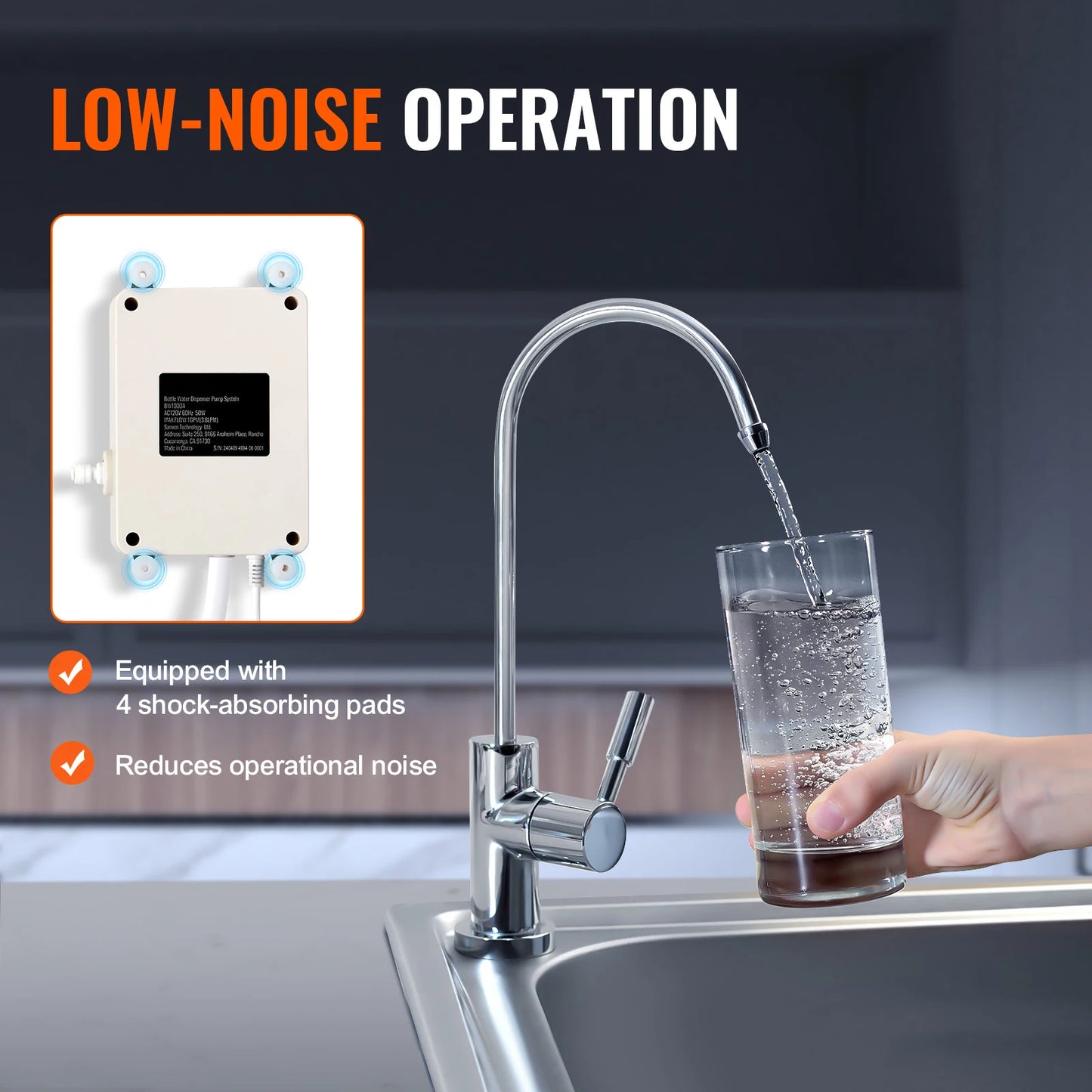 SucceBuy Water Bottle Dispenser Pump System with Filter Softener for Reverse Osmosis Refrigerator Ice Maker