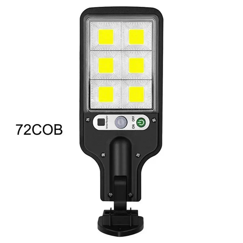 AmmToo 72COB Solar Outdoor LED Courtyard Wall Lamp Human Body Induction Garden Terrace Garage Door Street Lamp 616B