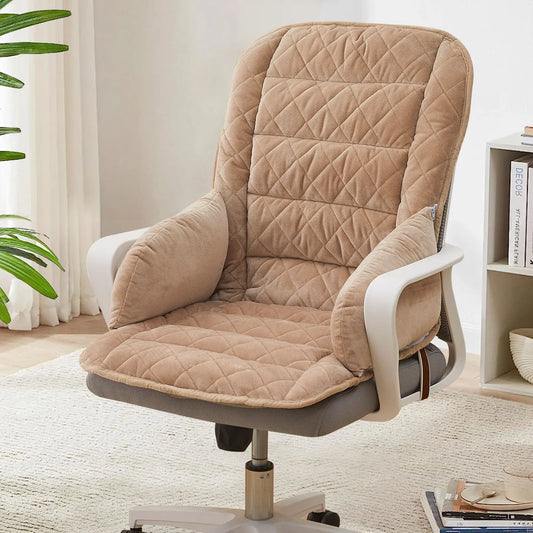 Office Chair Seat Cushion Crystal Velvet Cushion Backrest for Office Chair Sedentary Student Chair Cushion