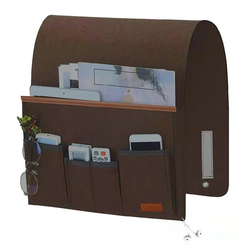 Household Armchair Caddy Felt Couch Recliner Armrest Organizer for Magazine Tablet Cell Phone Remote Control Storage Bag